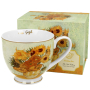 Kubek na stopce porcelanowy DUO ART GALLERY SUNFLOWERS BY V. VAN GOGH 530 ml