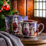 Kubek porcelanowy z zaparzaczem i pokrywką DUO SANTA LETTER 430 ml