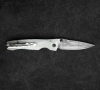 MCUSTA Elite Corian Damascus 8,5 cm - japoński nóż survivalowy składany ze stali damasceńskiej