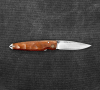 MCUSTA Shinra Emotion 2 Iron wood Damascus 6,5 cm - japoński nóż survivalowy składany ze stali damasceńskiej