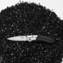 MCUSTA Shinra Mixture Black Pakka 7 cm - japoński nóż survivalowy składany ze stali proszkowej
