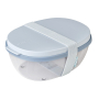 MEPAL Ellipse Saladbox Nordic Blue 1,9 l - lunch box / śniadaniówka dwukomorowa z pojemnikiem na sos