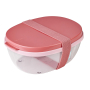 MEPAL Ellipse Saladbox Vivid Mauve 1,9 l - lunch box / śniadaniówka plastikowa dwukomorowa z pojemnikiem na sos