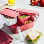 MEPAL Take a Break 0,9 l - lunch box / śniadaniówka plastikowa z dwoma pojemnikami i widelcem