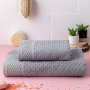 Ręcznik łazienkowy bawełniany MISS LUCY BASEL SZARY 70 x 140 cm