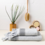 Ręcznik łazienkowy bawełniany MISS LUCY BELARDA POPIELATY 50 x 90 cm