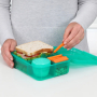 SISTEMA To Go Bento Lunch 1,65 l - lunch box / śniadaniówka trzykomorowa z pojemnikiem na sos