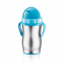TESCOMA Bambini 0,3 l niebieska - butelka termiczna ze stali nierdzewnej ze słomką