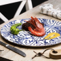 TOGNANA Sea Side Maiolica Blu 31 cm - talerz obiadowy płytki porcelanowy