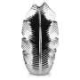 Wazon na kwiaty ceramiczny MONDEX LEAF SILVER 35 cm